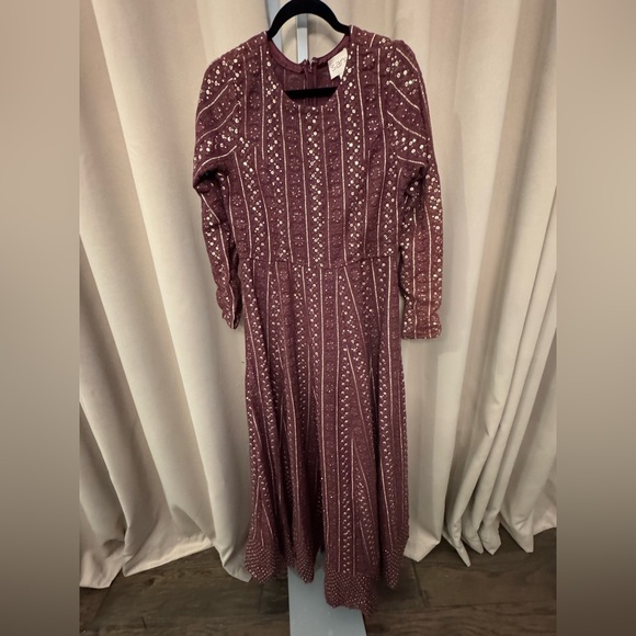 SANI 
Name' Samud Embroidered Long Sleeve Anarkali With Dupatta NWOT - Picture 7 of 9